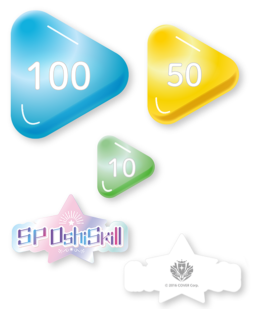 Hololive Official Card Game: Light Blue & Black Official Counter Set