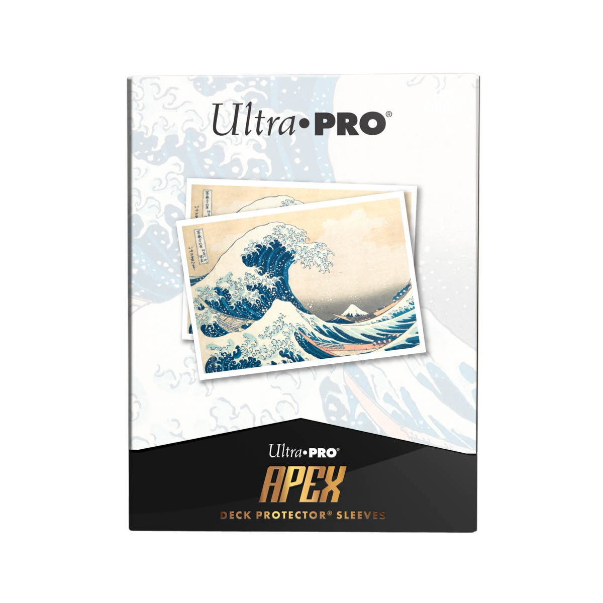 Ultra Pro Apex deck protector sleeves packaging with artwork on a white background