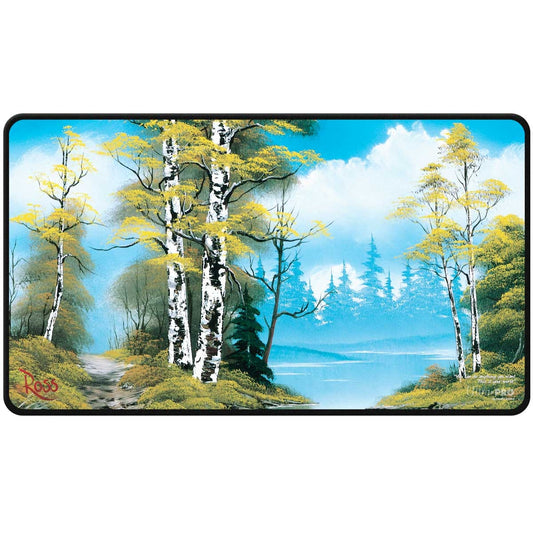 Ultra Pro Black Stitched Playmat: Bob Ross - Lakeside Path
