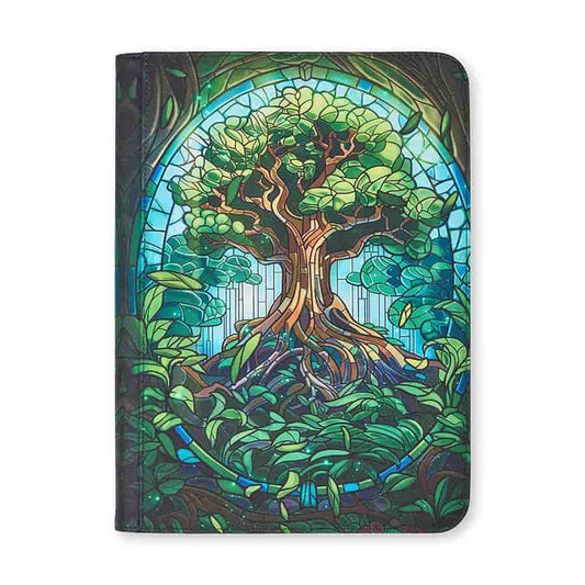 Arcane Fortress: 9 Pocket Zipper Binder - Stained Glass - Mythical Forest