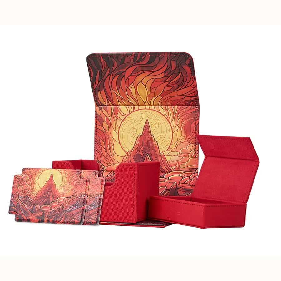 Arcane Fortress: Radiant 100+ Deluxe Deckbox - Burning Mountain
