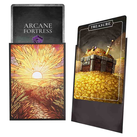 Arcane Fortress: Standard-Size Sleeves - Stained Glass - Golden Plains