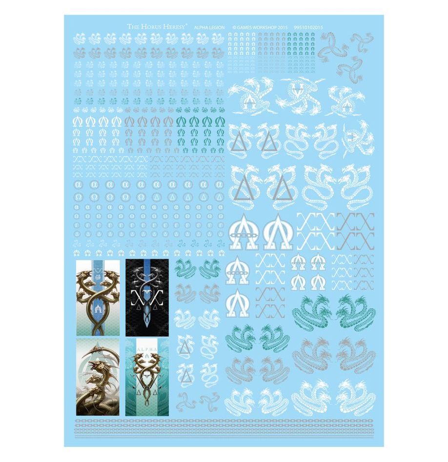 Alpha Legion: Transfer Sheet Warhammer The Horus Heresy Gamescape