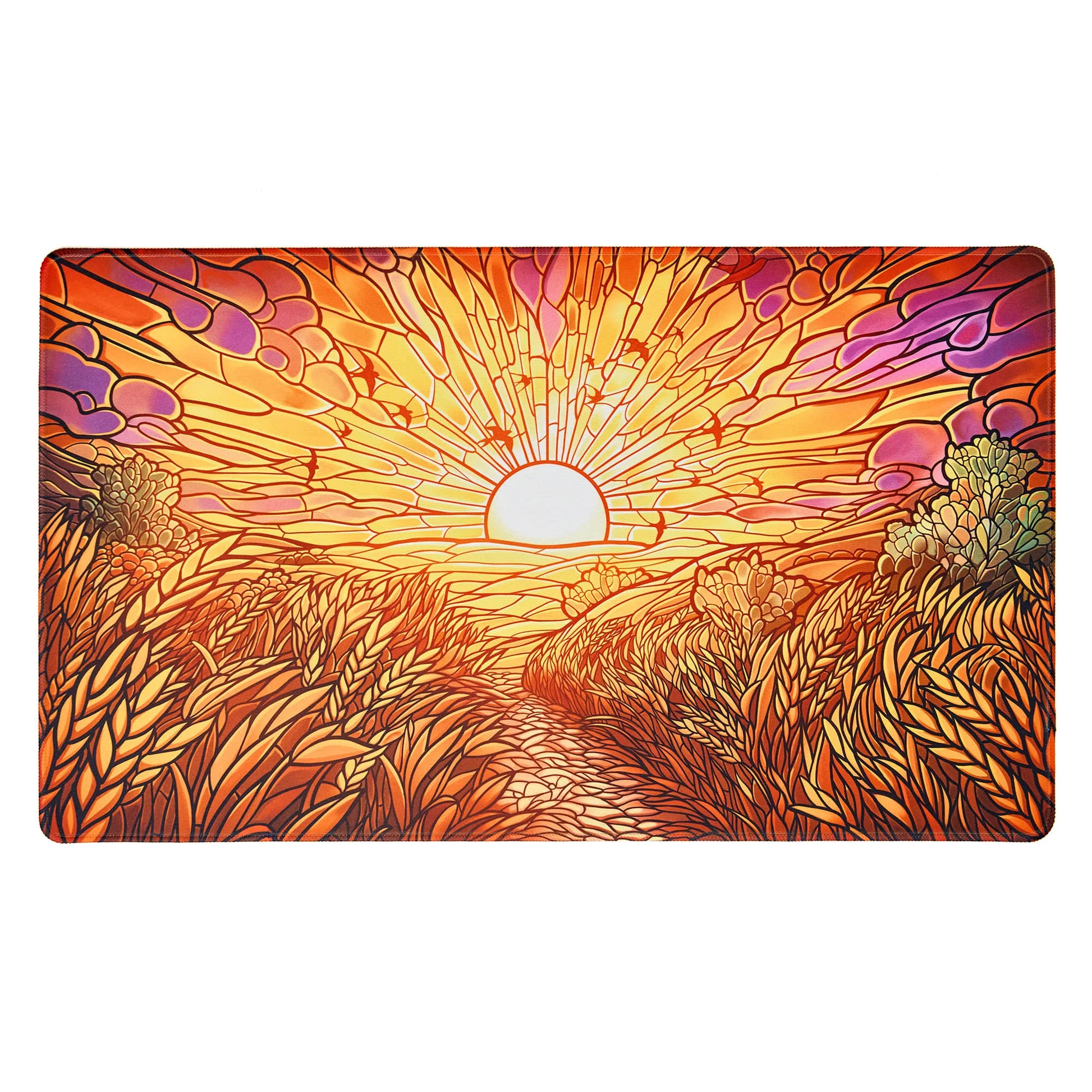 Arcane Fortress Standard Playmat - Stained Glass - Golden Plains