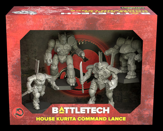 Battletech House Kurita Command Lance box with 4 miniatures