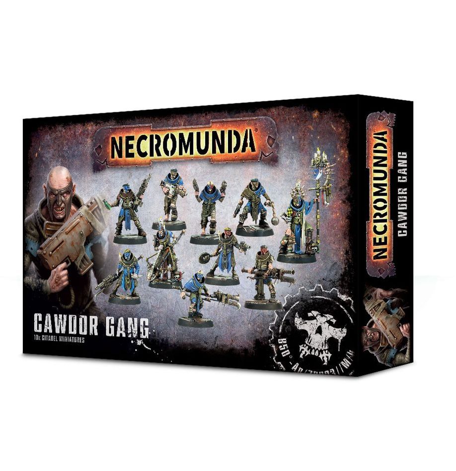 Necromunda Gawuor Gang toy set packaging on a white background