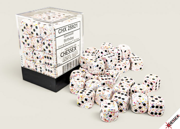 Chessex: 36 Piece D6 Dice Set Speckled Birthday
