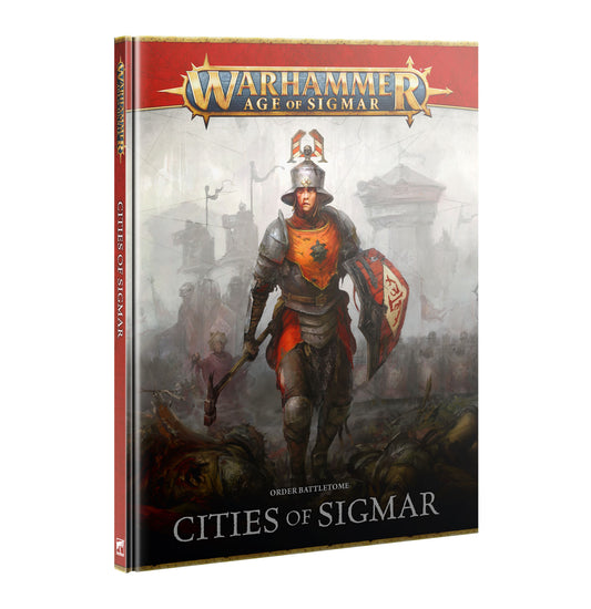 Book titled 'Cities of Sigmar' from Warhammer Age of Sigmar on a white background