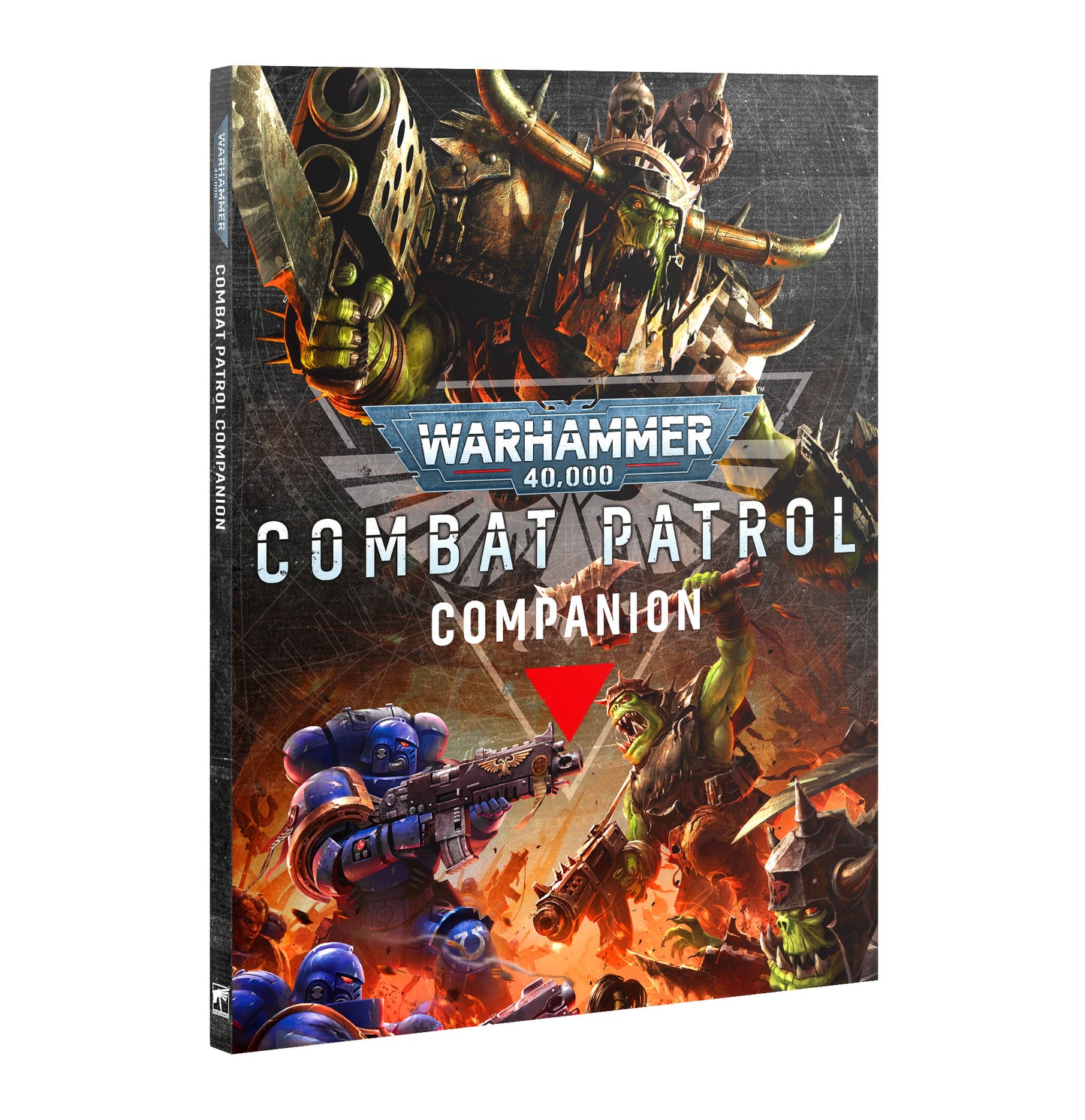 Warhammer 40,000 Combat Patrol Companion book cover with warrior and vehicle illustration.
