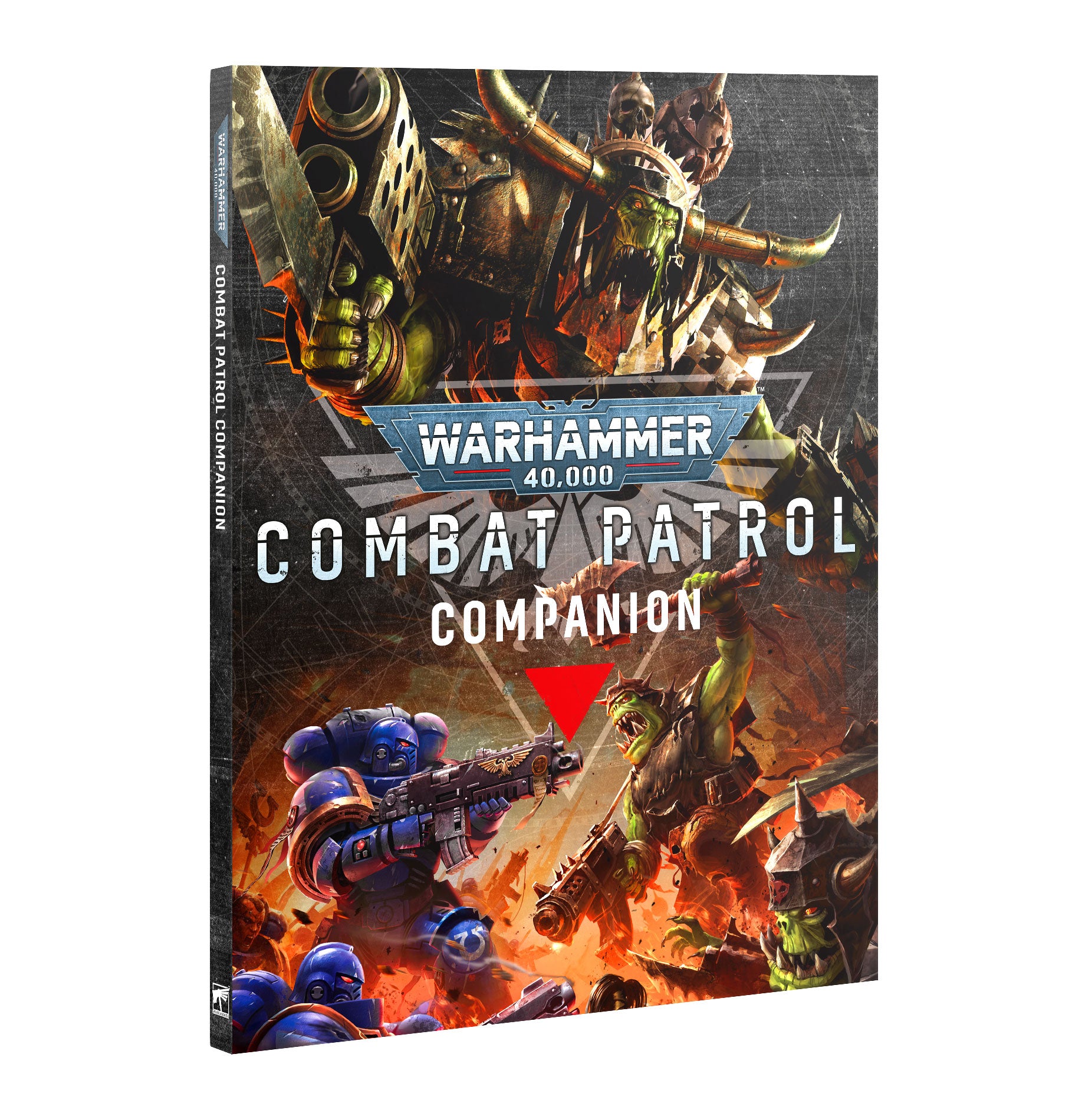 Warhammer 40,000 Combat Patrol Companion book cover with warrior and vehicle illustration.