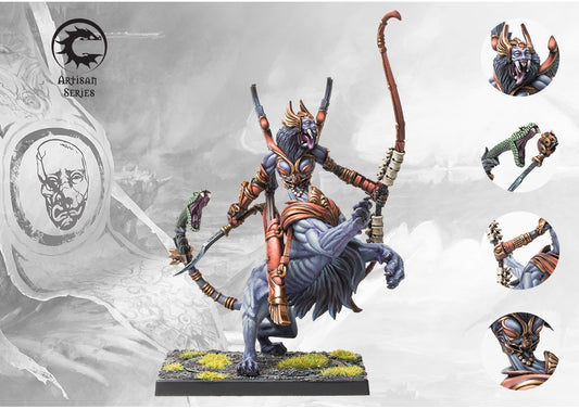 Conquest Game System miniature of the Prideborn character on a gray background