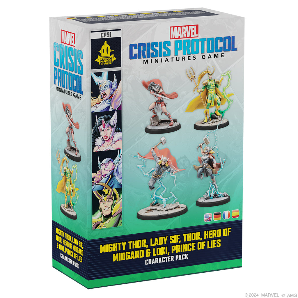 Marvel Crisis Protocol: Mighty Thor; Lady Sif; Thor, Hero of Midgard; & Loki, Prince of Lies