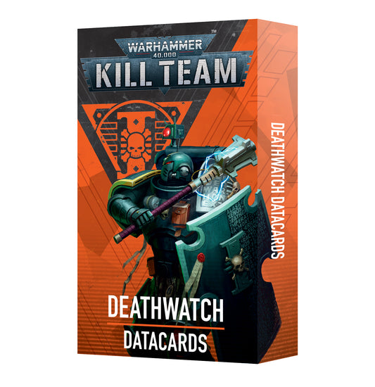 Warhammer 40,000 Kill Team Deathwatch Datacards packaging on a white background