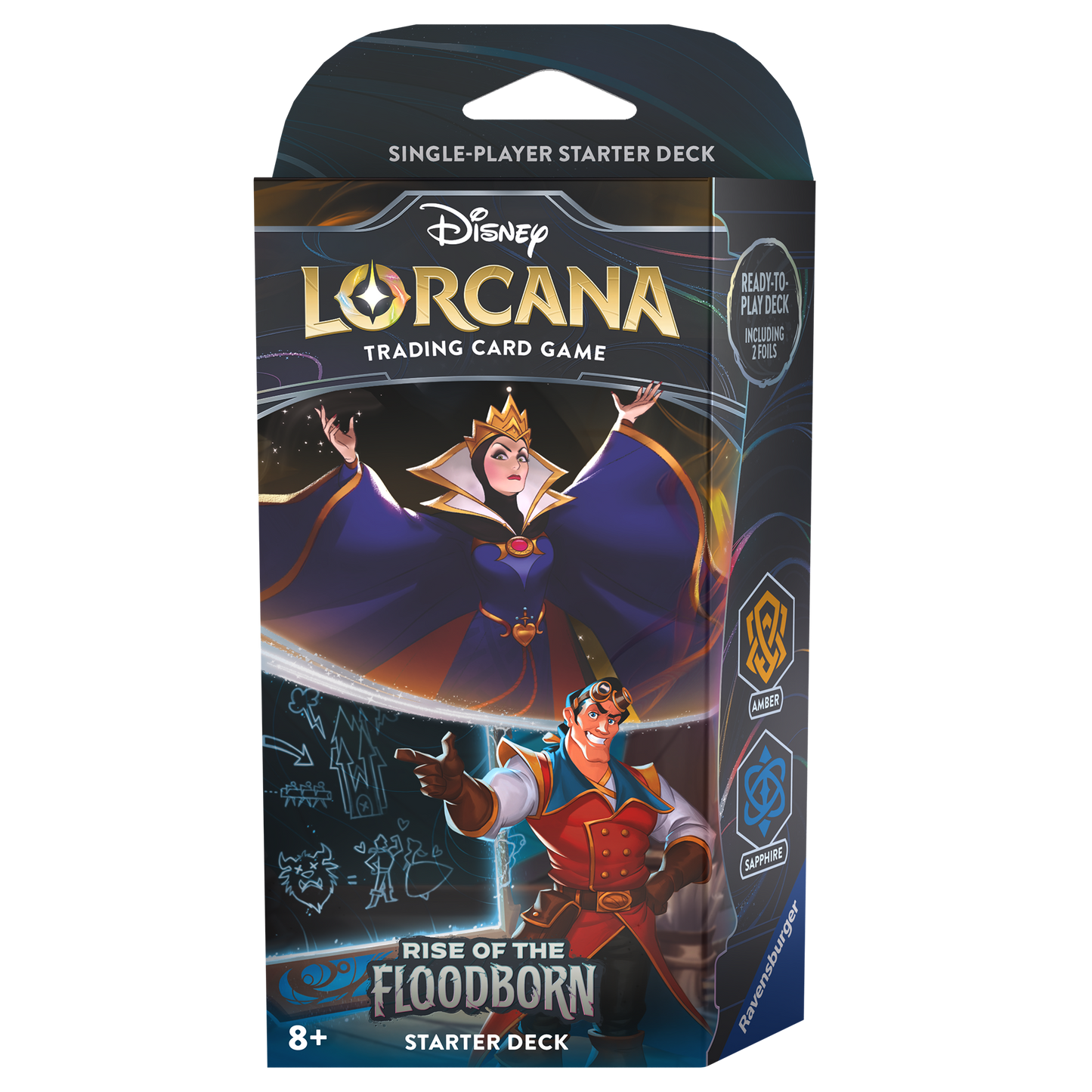 Disney Lorcana TCG: Rise of the Floodborn Starter Deck Amber/Sapphire