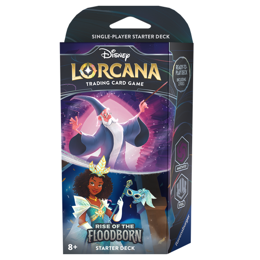 Disney Lorcana TCG: Rise of the Floodborn Starter Deck Amethyst/Steel