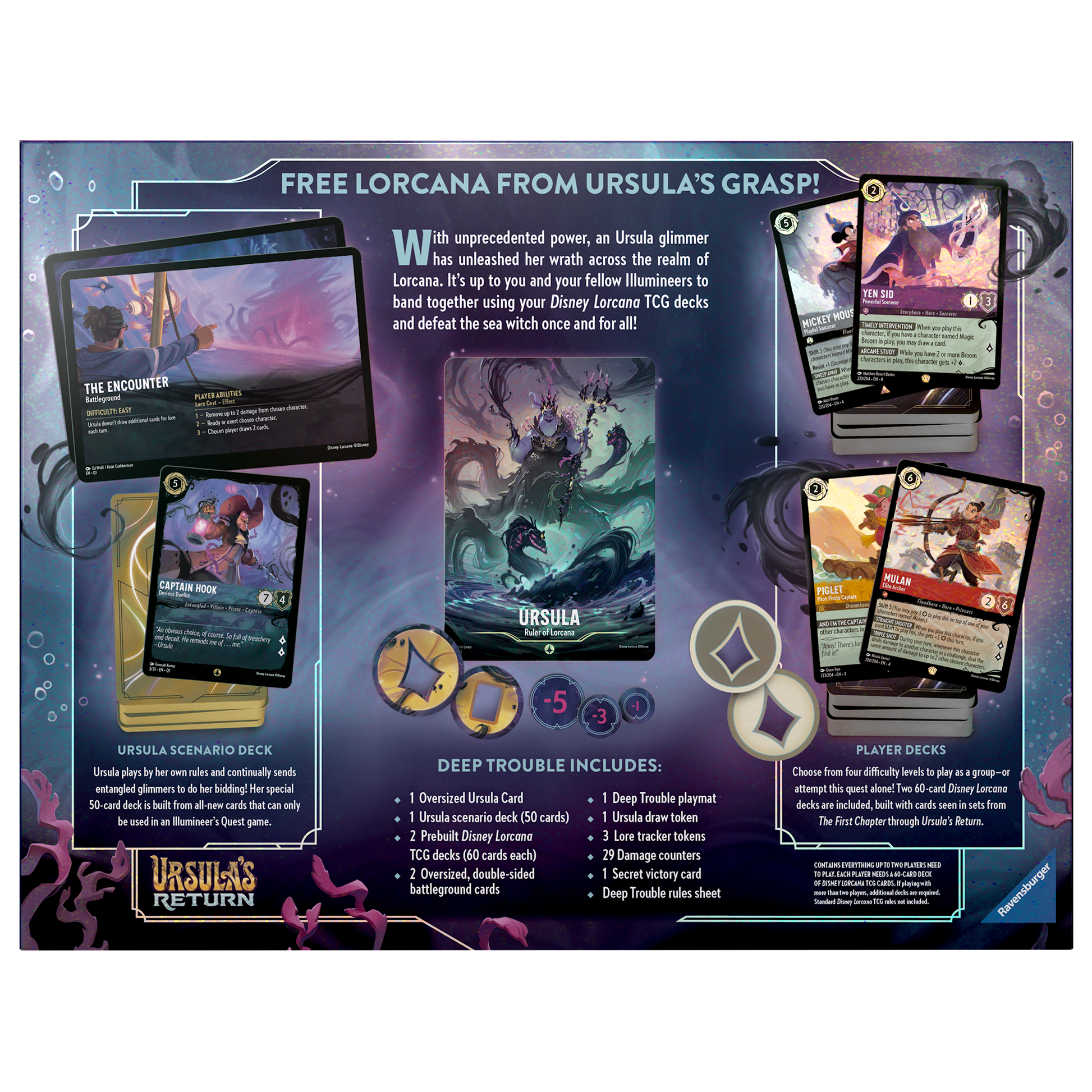 secret victory card lorcana Disney TCG Ursula's Return Illumineer's Quest Deep Trouble FREE SHIPPING In this thrilling Disney Lorcana TCG experience Arthur - King Victorious #221