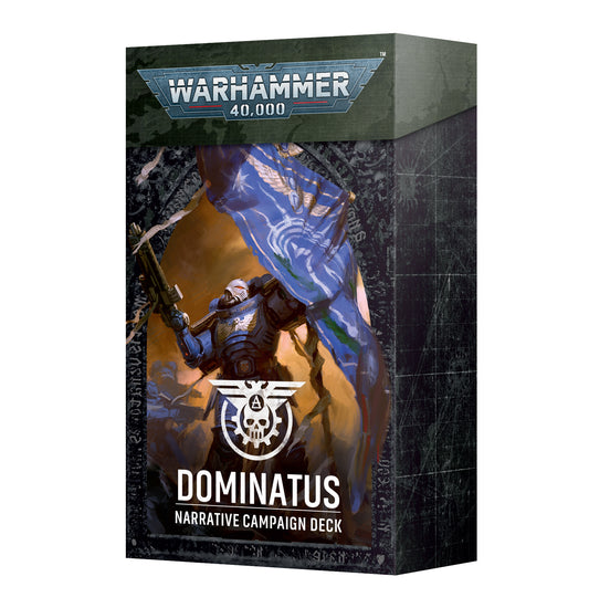 Warhammer 40,000 Dominatus Narrative Campaign Deck packaging on a white background