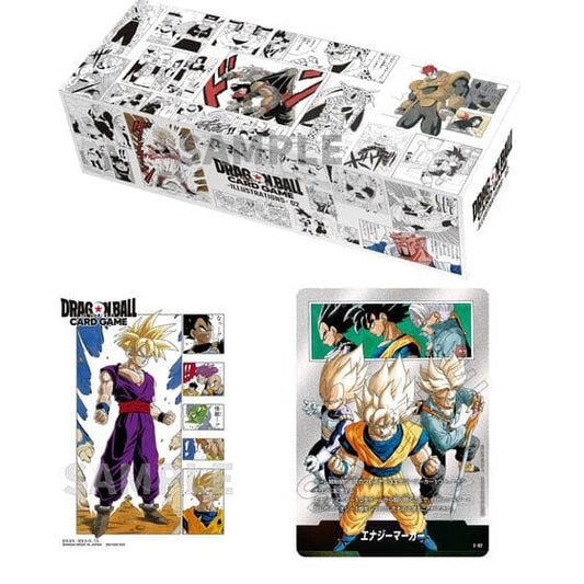 Dragon Ball card game packaging with character illustrations on a white background