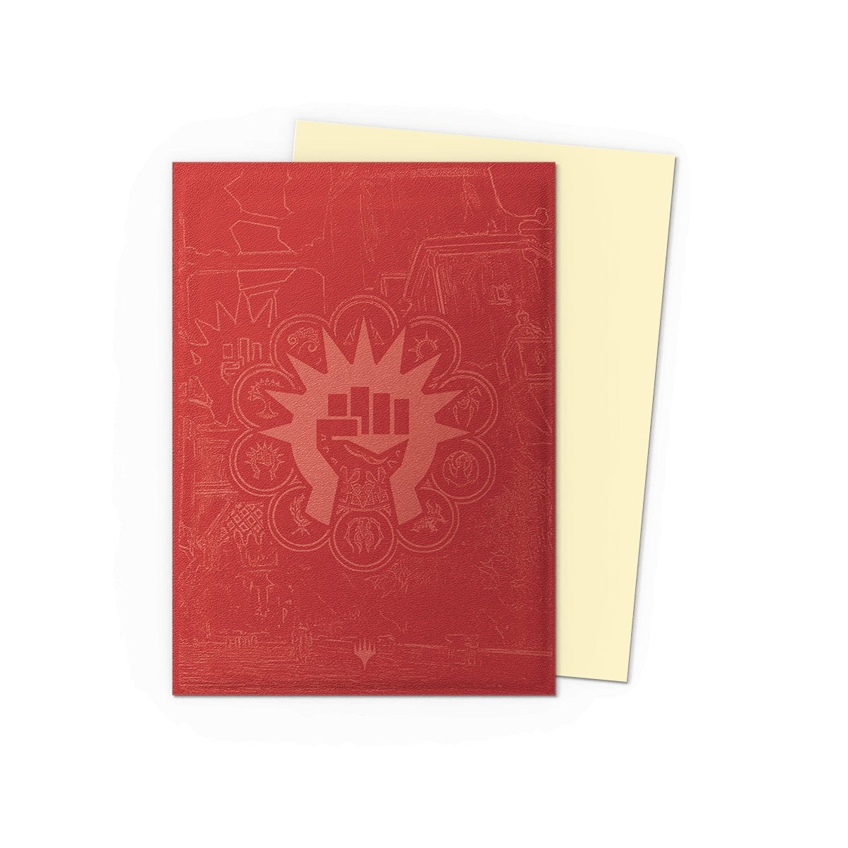 Images of the back of the Boros Legion sleeves featuring the Boros seal and a white interior