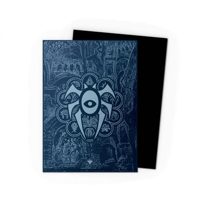 Images of the back of the House Dimir sleeves featuring the Dimir seal and a black interior