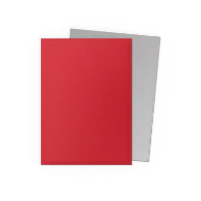 Image of Dragon Shield Crimson Sleeves with Silver interior on a transparent background