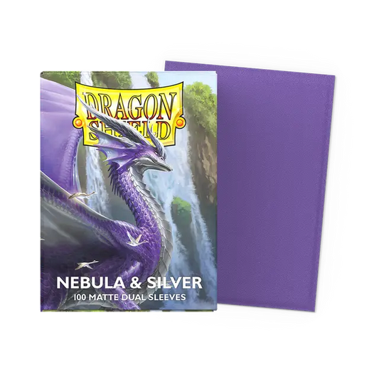 Image of box of Dragon Shield Nebula and Silver Dual Matte Sleeves 