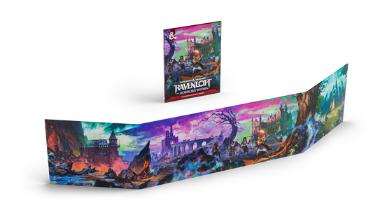Ravenloft: The Horrors Within Dungeon Master Screen box cover and example of an opened screen