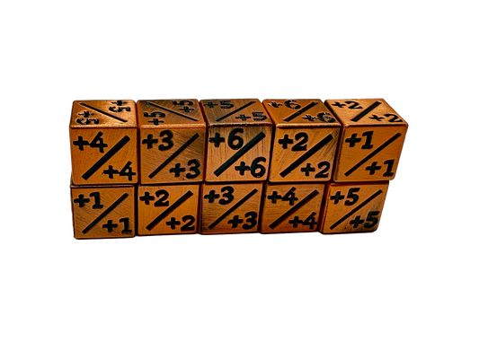 Easy Roller Dice: 10 Piece Counter Dice D6 - 12mm Legendary Copper Plus