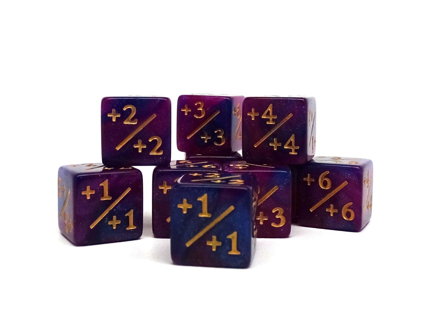 Easy Roller Dice: 10 Piece Counter Dice D6 - 16mm Starry Night Plus