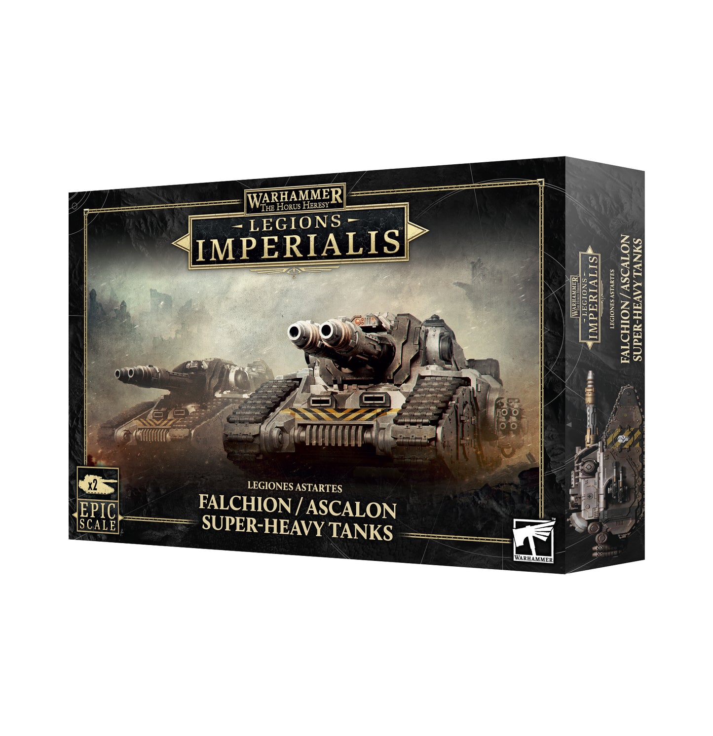 Box for 'Legiones Imperialis' Falchion/Ascalon Super-Heavy Tanks from Warhammer 40,000 on a white background.