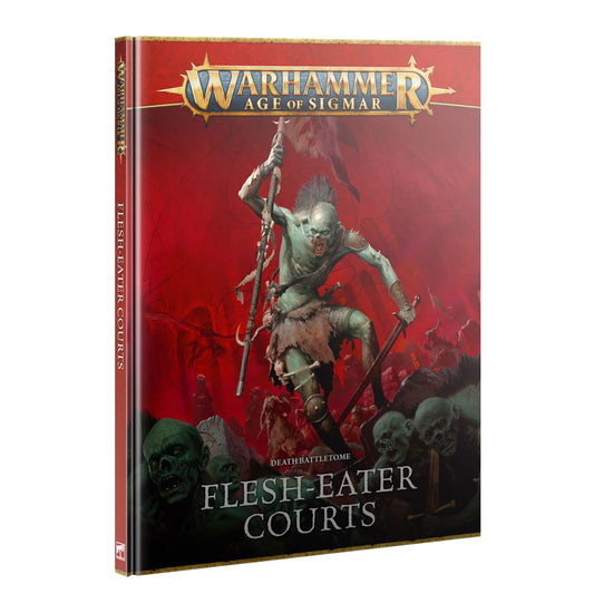 Book cover of 'Flesh-Eater Courts' from Warhammer Age of Sigmar on a white background