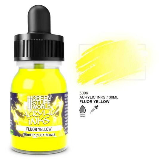 Green Stuff World: Fluor Acrylic Inks - Yellow