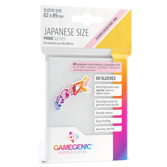 Gamegenic PRIME Sleeves - Japanese Size - White