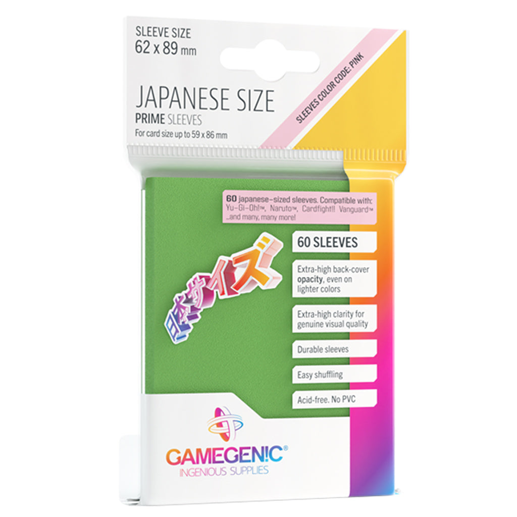 Gamegenic PRIME Sleeves - Japanese Size - Green
