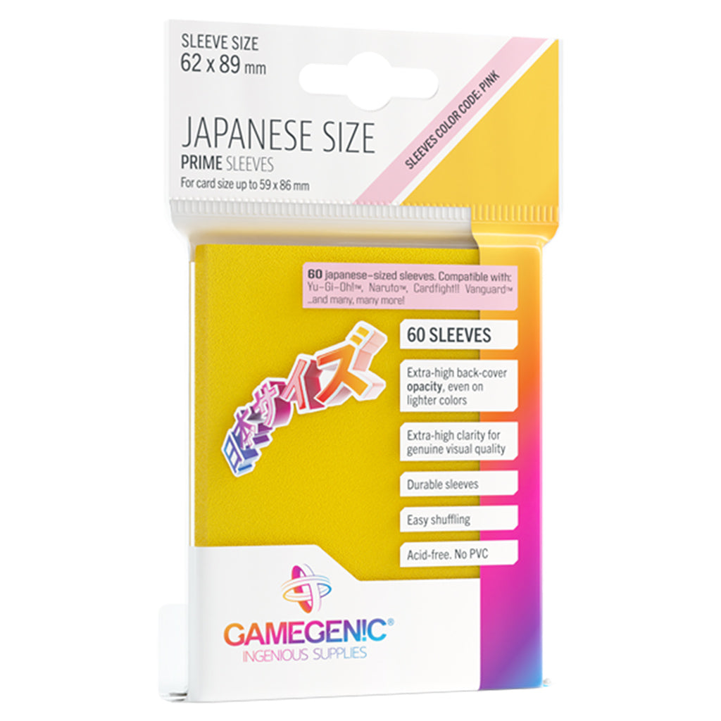 Gamegenic PRIME Sleeves - Japanese Size - Yellow