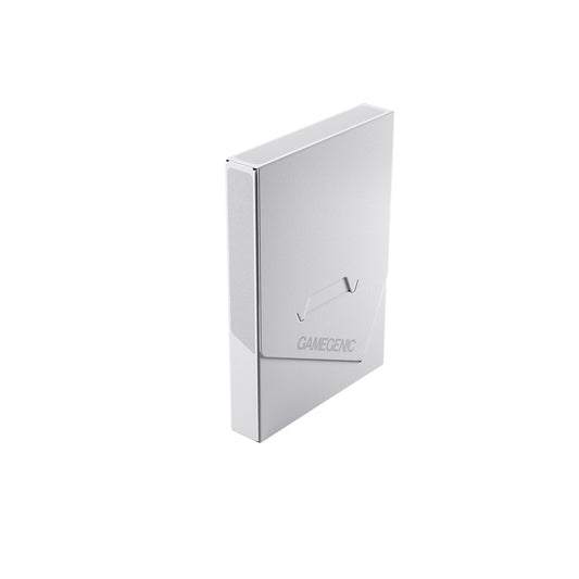 Gamegenic White Cube Pocket 15+ Card Holder in closed position on a white background