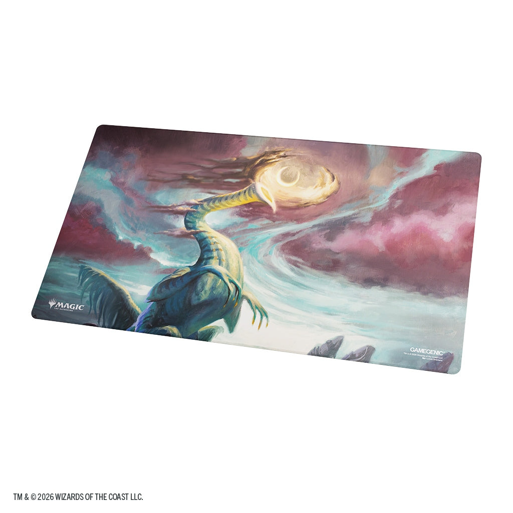Image of side of playmat depicting Isilu, Carrier of Twilight