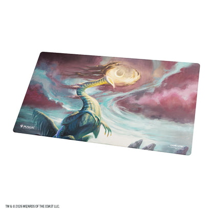 Image of side of playmat depicting Isilu, Carrier of Twilight