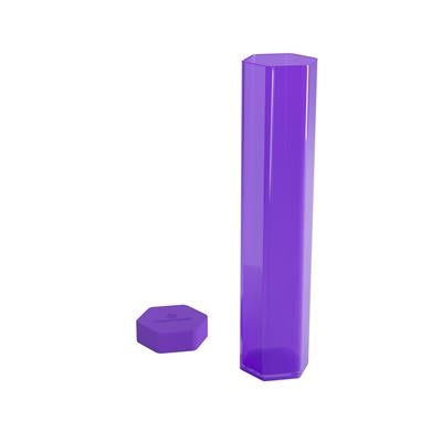 Image of purple Gamegenic playmat tube with the lid removed