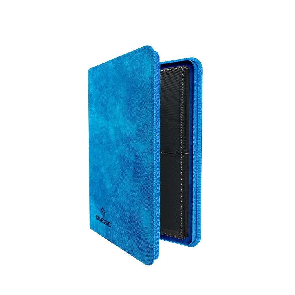 Blue Gamegenic Zip-Up binder on a white background