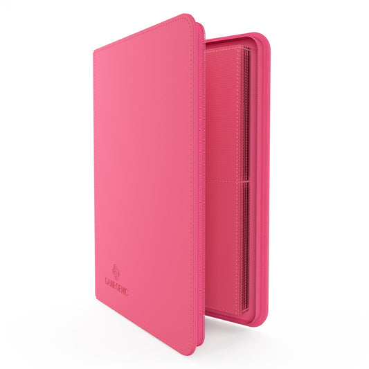Pink Gamegenic Zip-Up binder on a white background