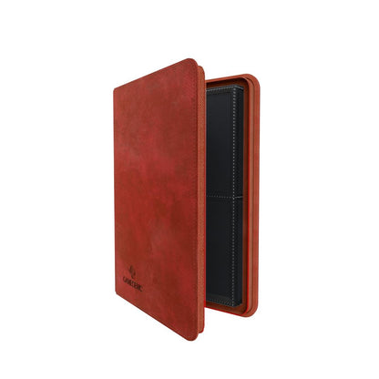Red Gamegenic Zip-Up binder on a white background