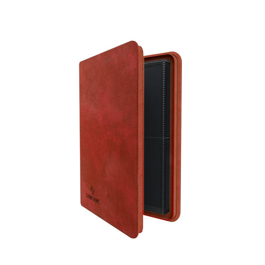 Red Gamegenic Zip-Up binder on a white background