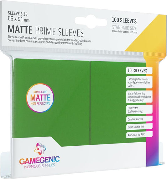 Gamegenic Matte PRIME Sleeves - Standard Size - Green