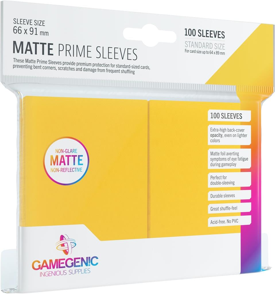 Gamegenic Matte PRIME Sleeves - Standard Size - Yellow