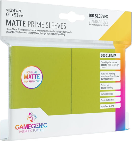 Gamegenic Matte PRIME Sleeves - Standard Size - Lime