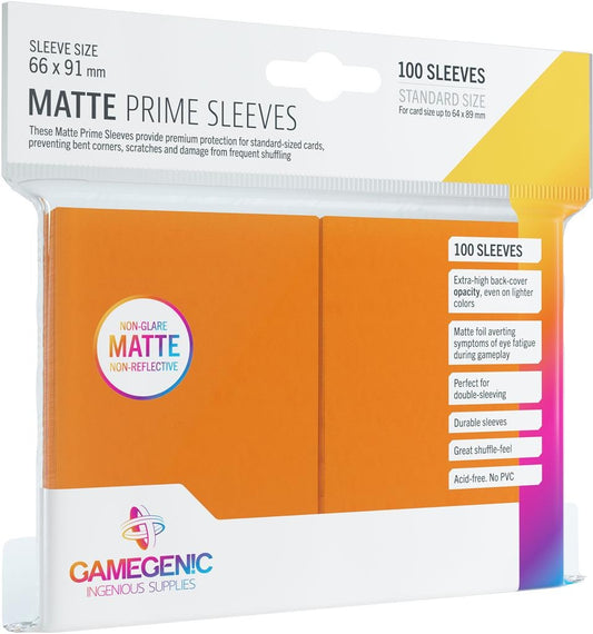 Gamegenic Matte PRIME Sleeves - Standard Size - Orange