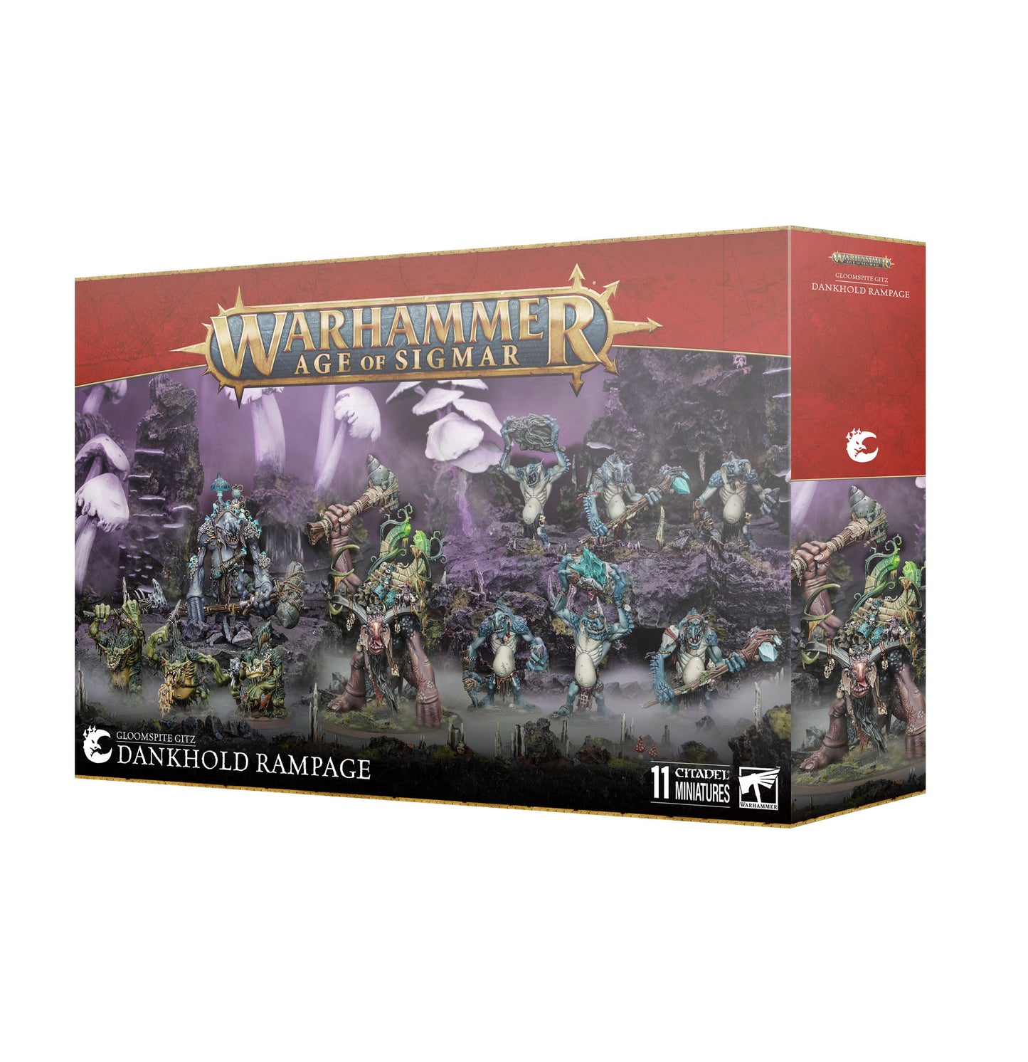 Warhammer Age of Sigmar game box with models on a white background