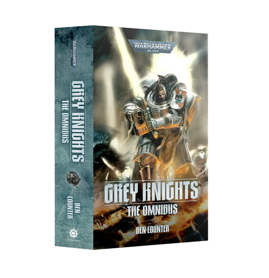 Book titled 'Grey Knights: The Omnibus' by Ben Counter with a warrior on the cover.