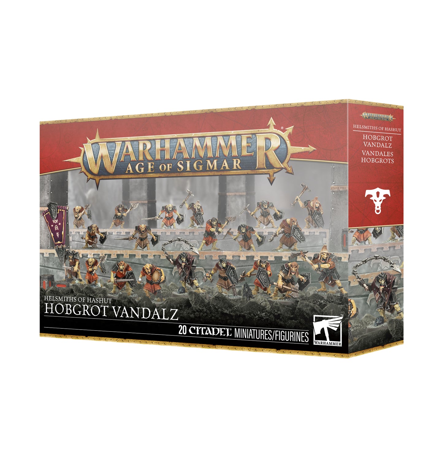 Warhammer AGF of Sigmar game box with miniatures on a white background